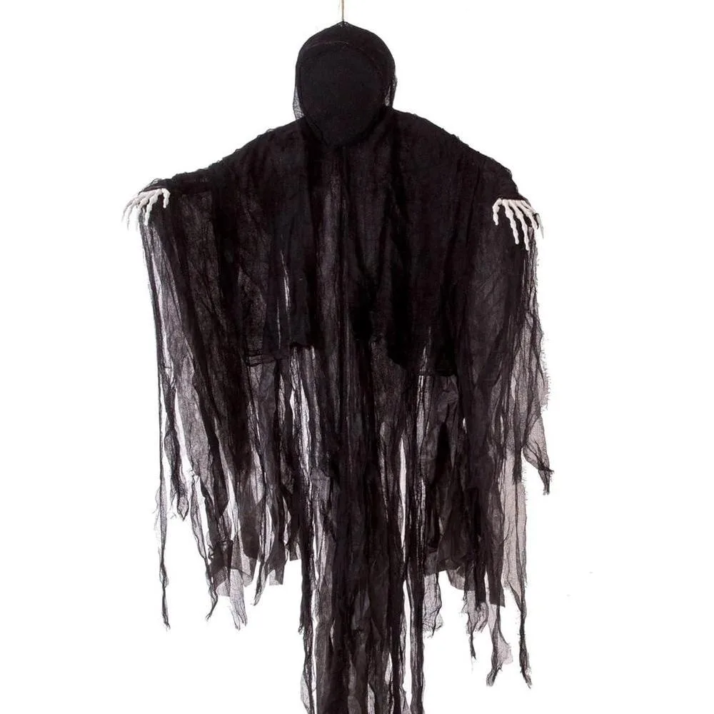 JOYIN 63” Halloween Decorations Outdoor Grim Reaper,Dark Faceless Hanging Ghost Decor in Black Horror Robe for Halloween Yard Tree Graveyard Hanging Decorations Haunted House Outside Decor