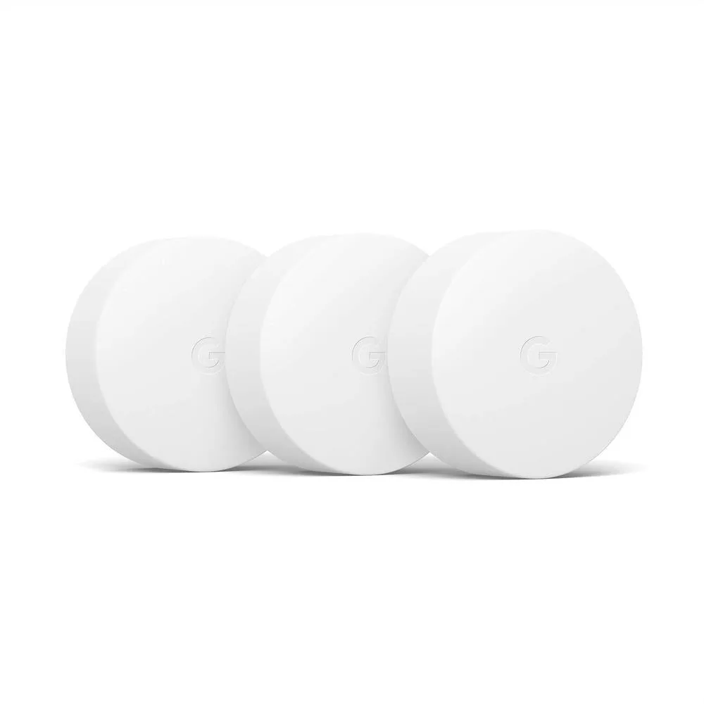 Google Sensor de temperatura Nest compatible con termostatos Nest. Incluye 3 sensores para control de clima en varios espacios del hogar