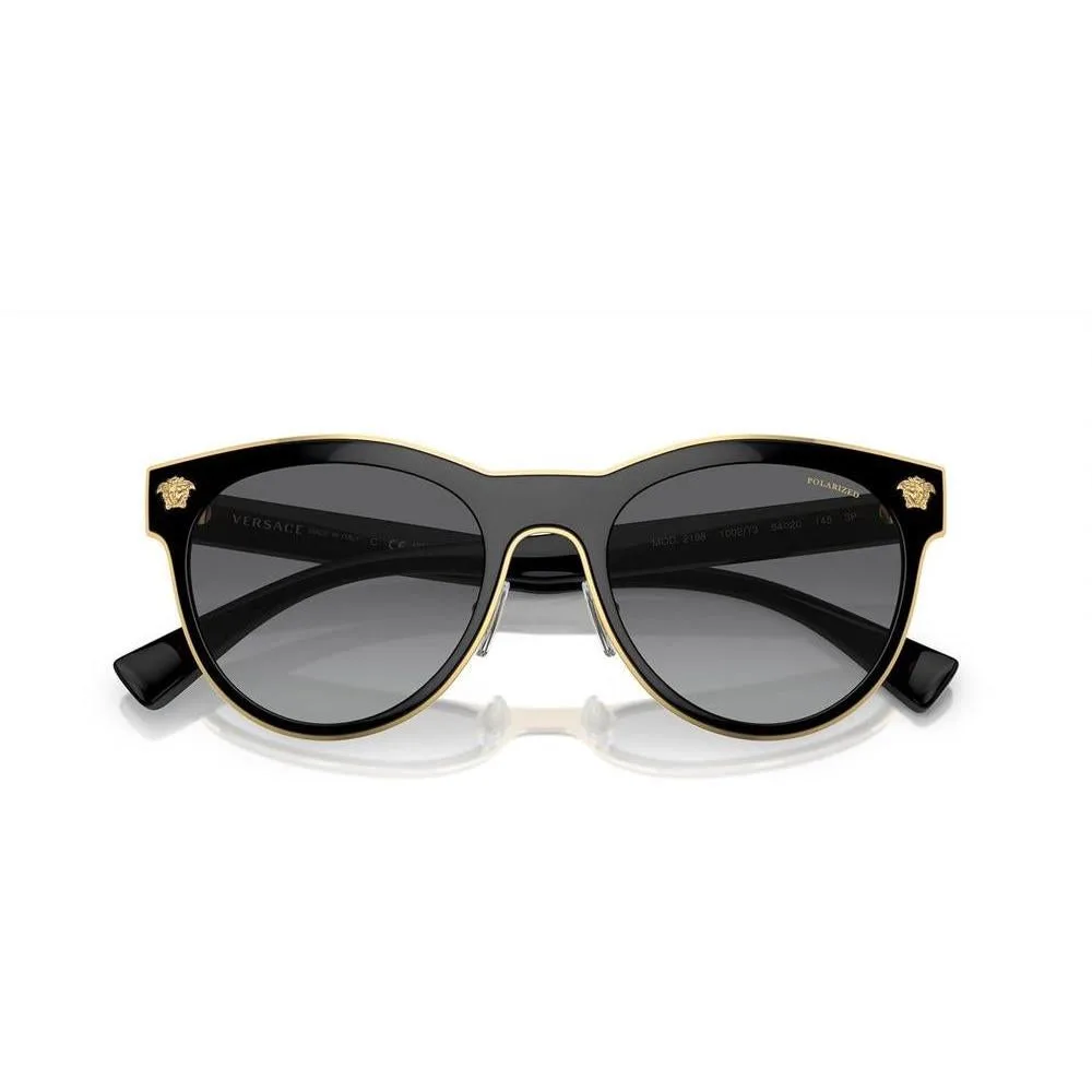 Versace Gafas de Sol de Metal para Mujer, Estilo Elegante y Distintivo
