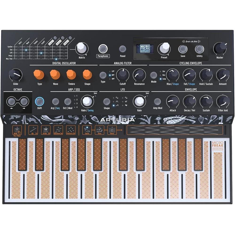 Arturia - MicroFreak Synthesizer Keyboard - 25-Key Hybrid Synth with PCB Keyboard, Wavetable & Digital Oscillators, Analog Filters