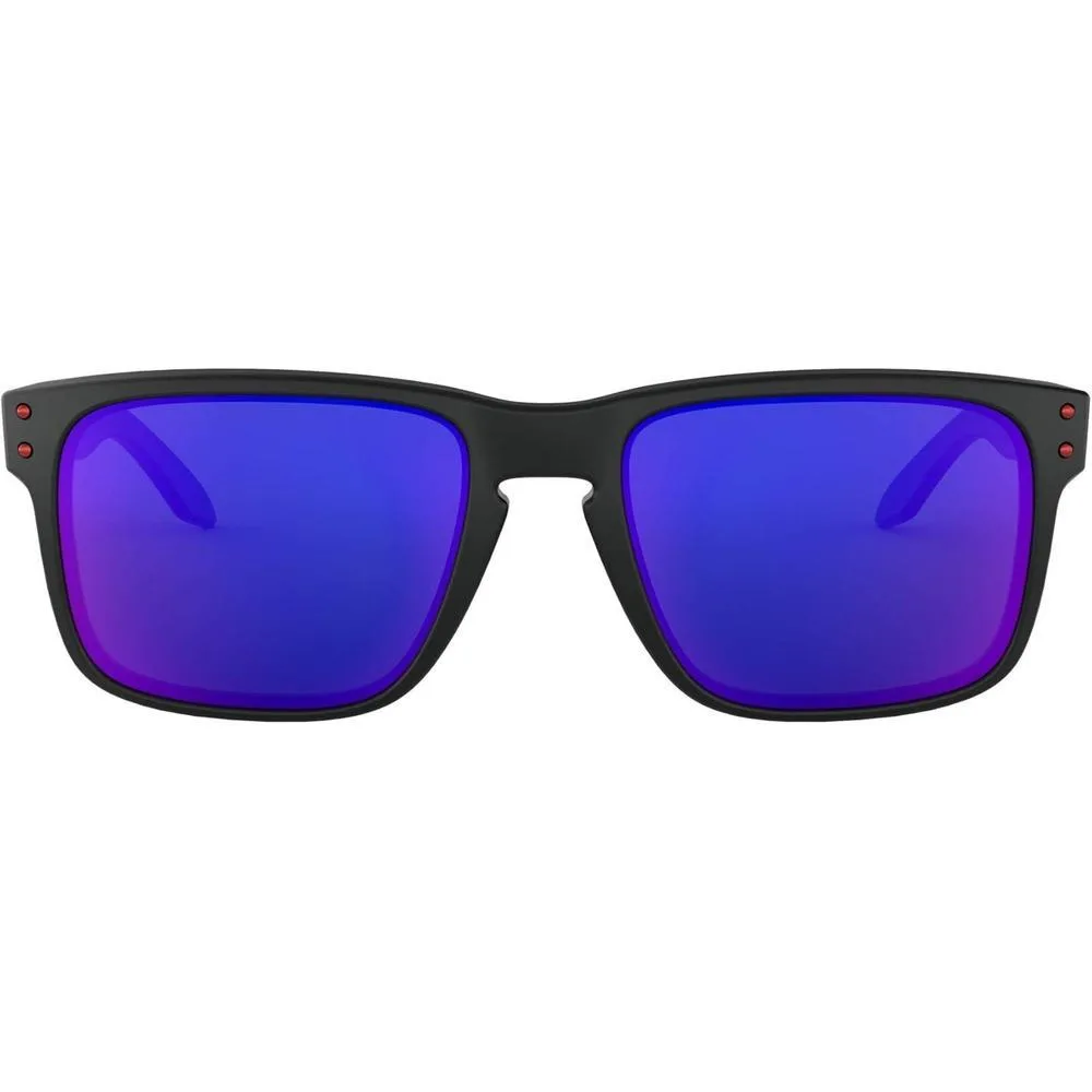 Oakley Holbrook Gafas de sol, montura negra mate, lente iridio rojo positivo con kit de limpieza de lentes y microbolsa