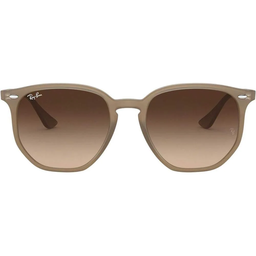 Ray-Ban Gafas de sol hexagonales modelo RB4306, diseño unisex, protección UV, lentes verdes G-15 no polarizadas