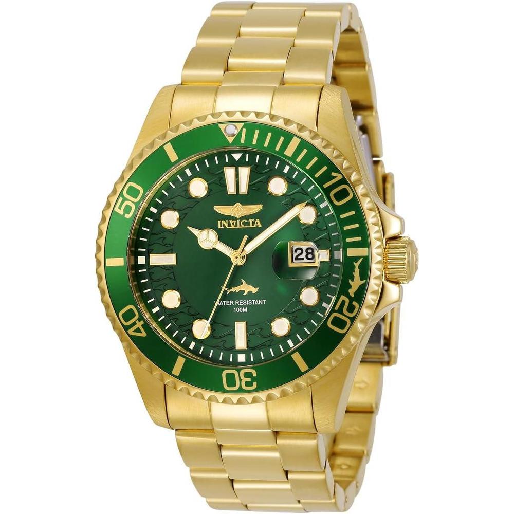 Invicta Mens Pro Diver Quartz Watch, Gold, 30027