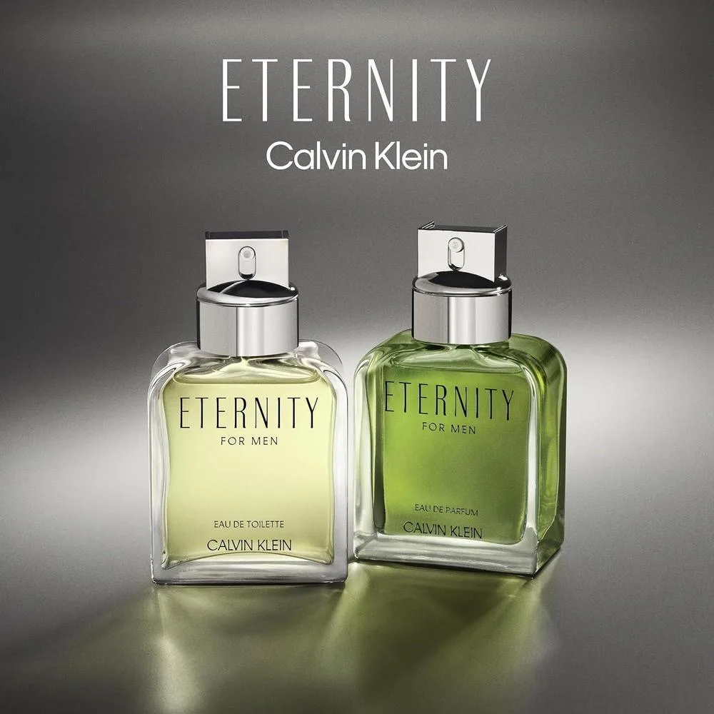 Calvin Klein Eternity Eau de Parfum, fragancia masculina amaderada con notas de salvia, ciprés y gamuza, perfume de lujo de larga duración