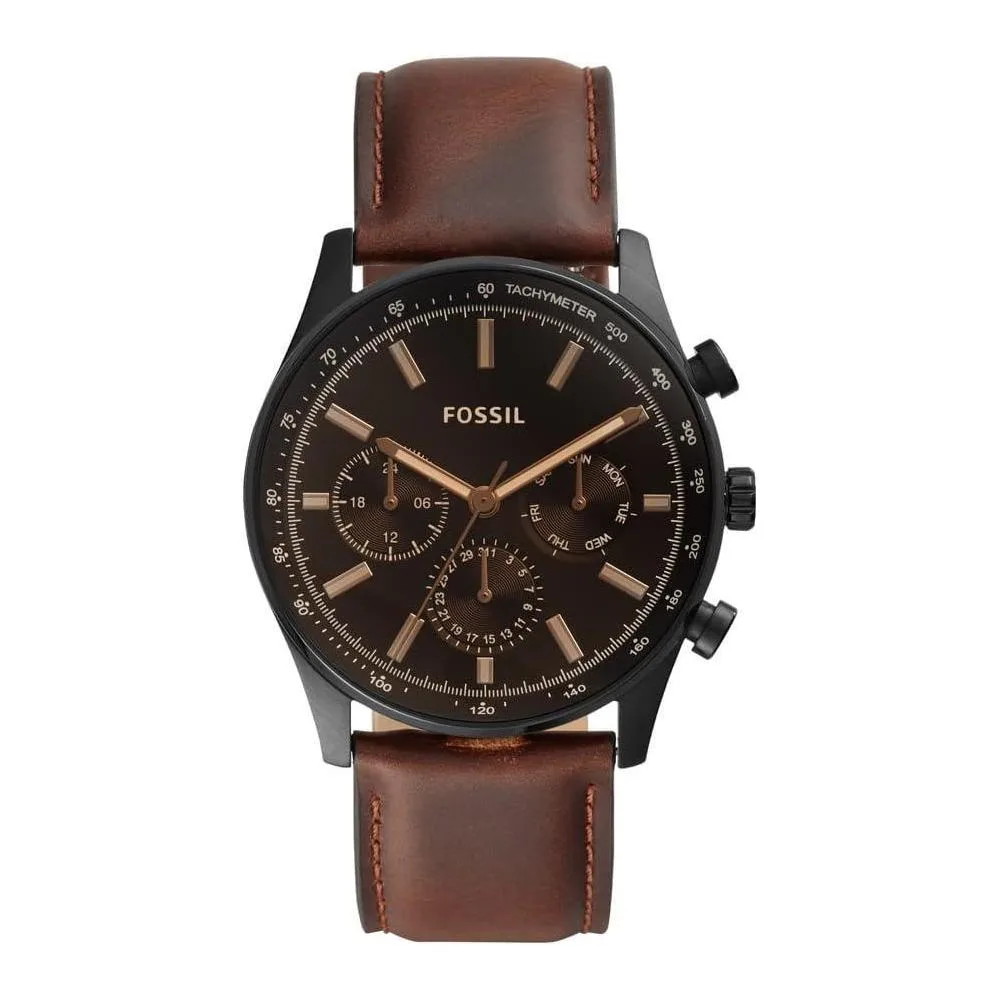 Fossil Sullivan Multifunction Brown Leather Watch BQ2457