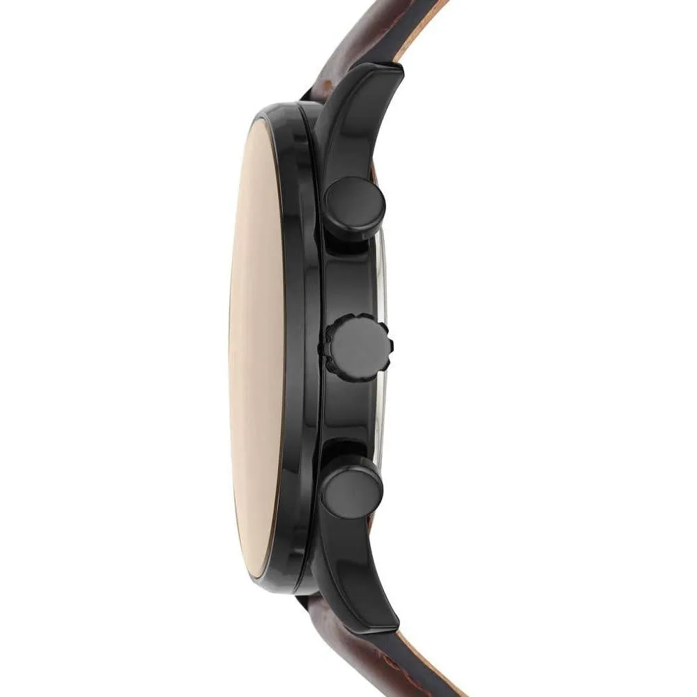 Fossil Sullivan Reloj de Pulsera Multifunción de Moda con Correa de Cuero Marrón para Hombre