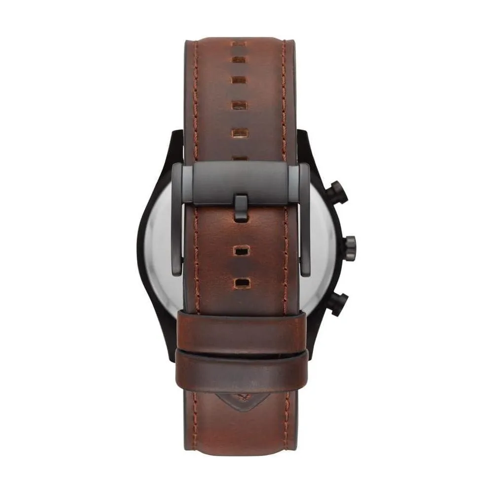 Fossil Sullivan Reloj de Pulsera Multifunción de Moda con Correa de Cuero Marrón para Hombre