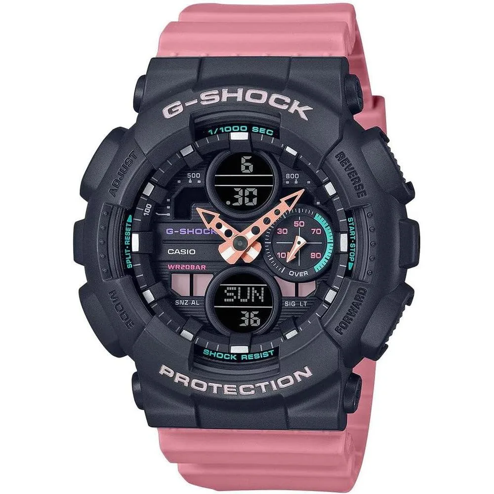 Casio Ladies G-Shock S-Series Pink Resin Band Watch GMAS140-4A