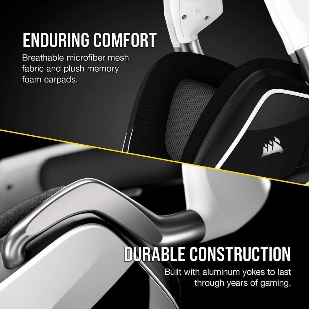 Auriculares Corsair VOID RGB ELITE Inalámbricos - Sonido 7.1, Micrófono Omnidireccional y Compatibilidad iCUE para PC, Mac, PS5, PS4