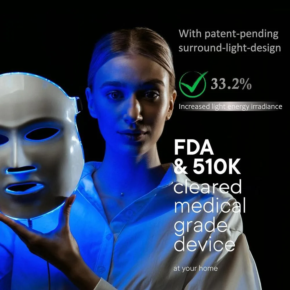 Mascarilla Facial Led Aphrona Aprobada Por Fda Con Fototerapia