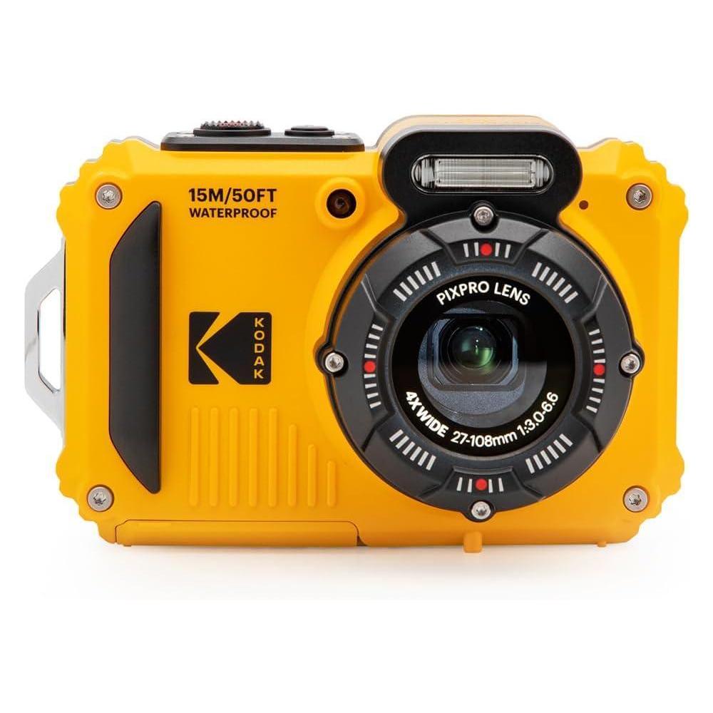 KODAK PIXPRO WPZ2 Rugged Waterproof Shockproof Dustproof WiFi Digital Camera 16MP 4X Optical Zoom 1080P Full HD Video Vlogging Camera 2.7" LCD (Yellow)