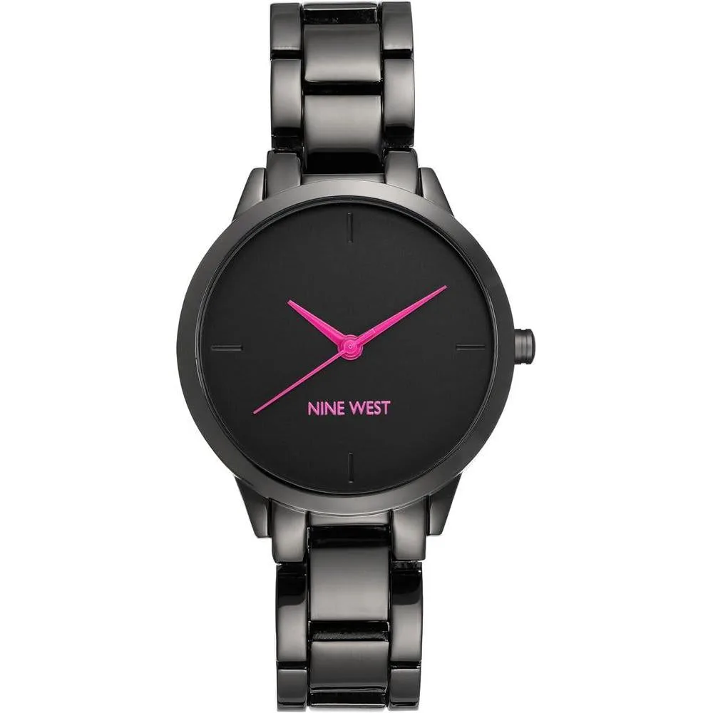 Nine West Women's Gunmetal Bracelet Watch