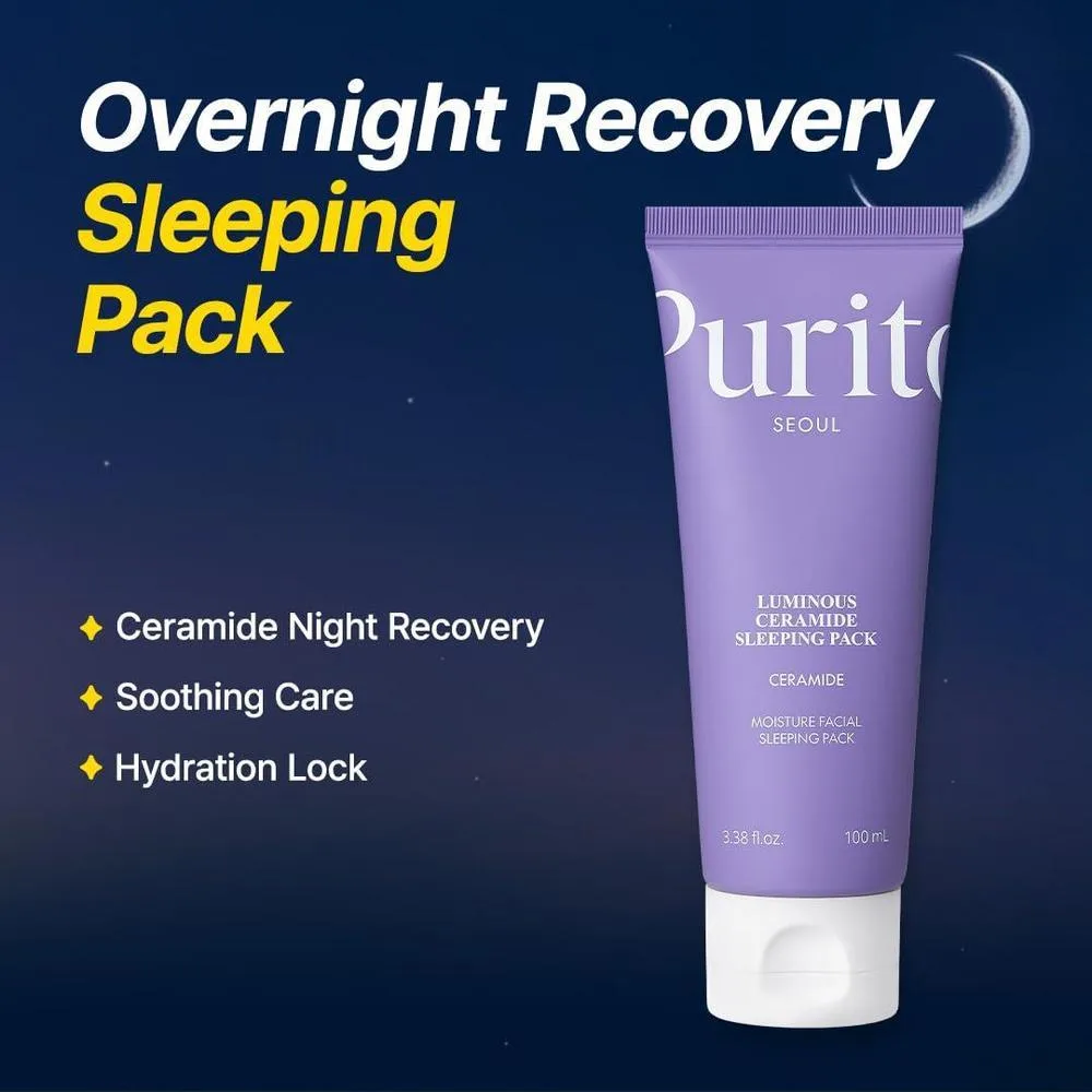 PURITO Crema Recuperadora Nocturna 100ml Para Piel Seca Y Sensible Vegana