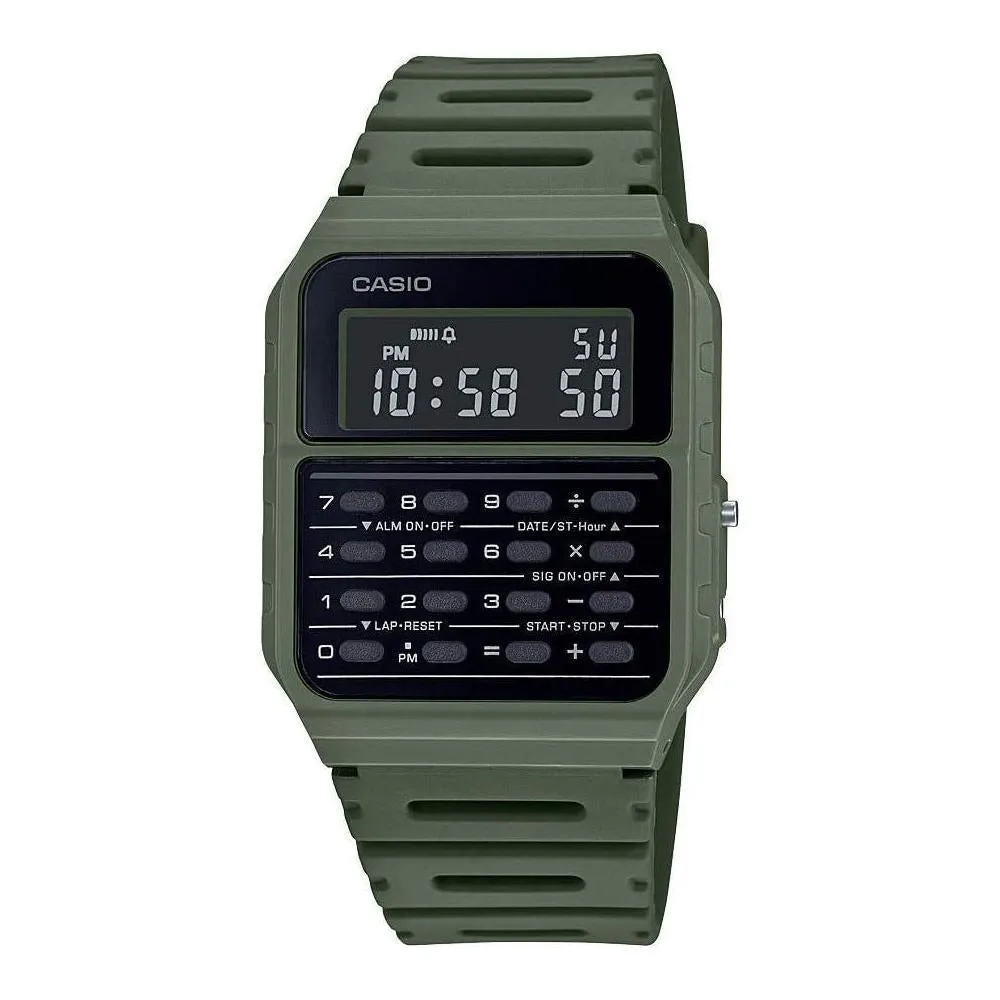 Casio CA53W Vintage Series | Data Bank | 1/100 SEC Stopwatch | Water Resistant | 8 Digit Calculator | Dual Time | Resin Band | Resin Case | Auto Calendar | Daily Alarm | 5 Year Battery