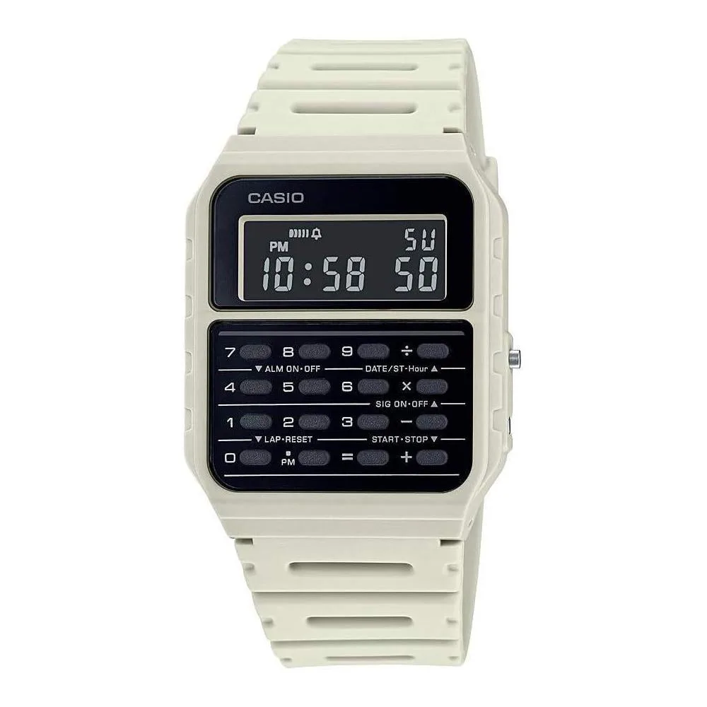Casio CA53W Vintage Series | Data Bank | 1/100 SEC Stopwatch | Water Resistant | 8 Digit Calculator | Dual Time | Resin Band | Resin Case | Auto Calendar | Daily Alarm | 5 Year Battery