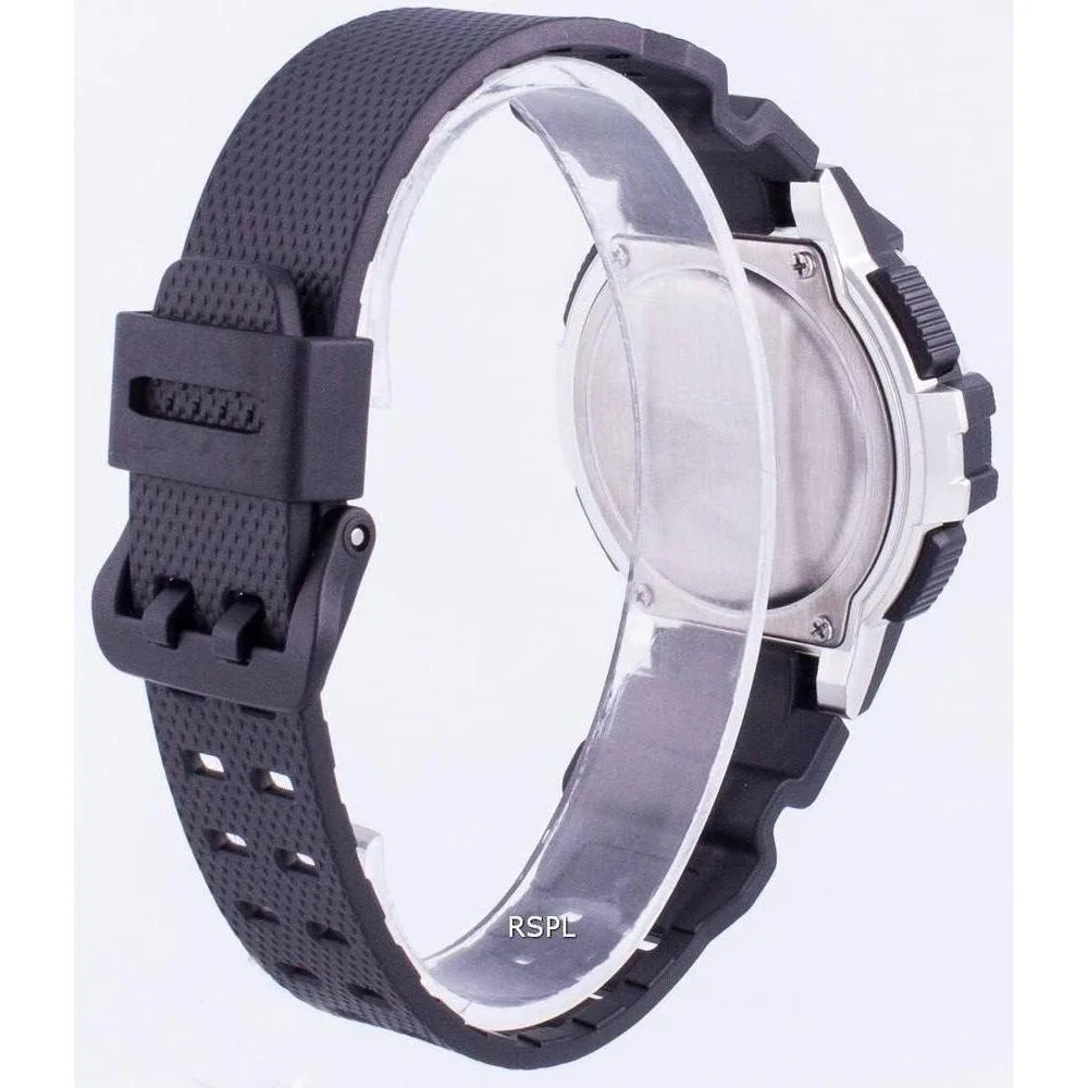 Reloj Casio para pesca con temporizador, luz LED, resistente al agua y datos de luna. Ideal para actividades acuáticas
