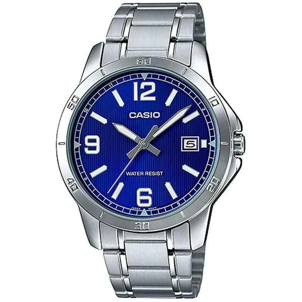 Casio MTP-V004D-2BUDF Analog Quartz Silver Stainless Steel Men's Watch