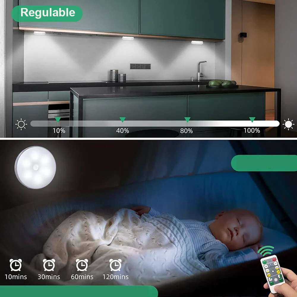 Luces LED con Sensor de Movimiento (Pack de 6)
