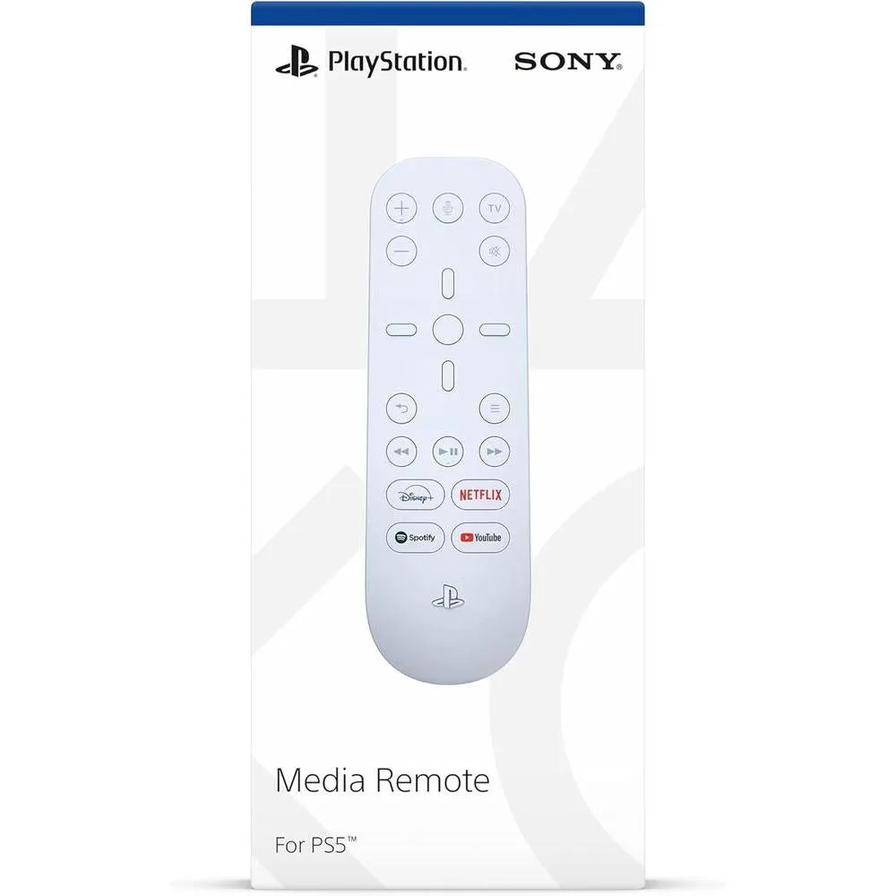 Control remoto PlayStation para PS5, navegación intuitiva de medios y ajustes de TV con compatibilidad total