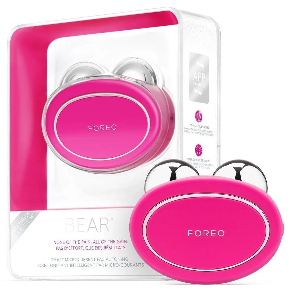 FOREO Bear Dispositivo Facial de Microcorriente - Herramienta de Esculpido Facial - Lifting Facial Instantáneo - Reafirma y Contornea - No Invasivo - Aumenta la Absorción de Productos para el Cuidado