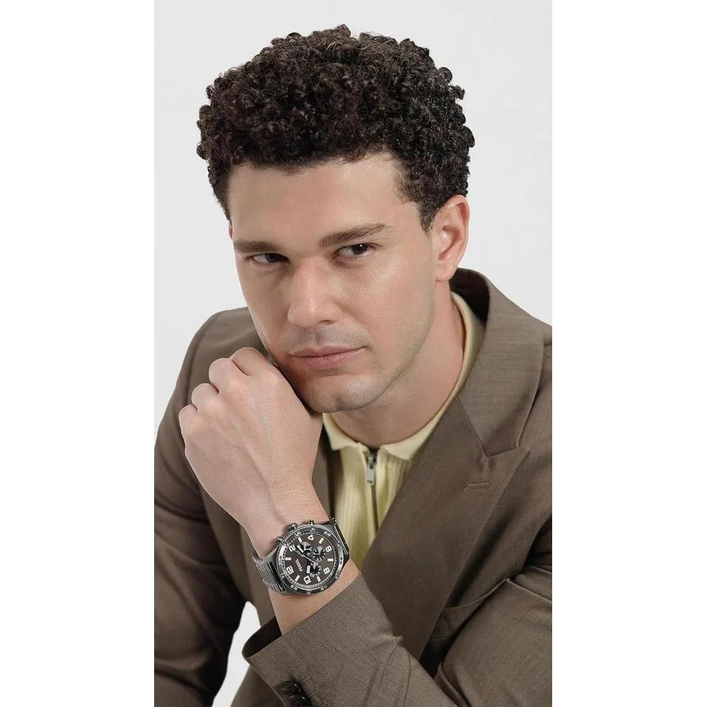 Reloj Brox Multifunción de Acero Inoxidable en Color Gris, Diseño Moderno para Hombre