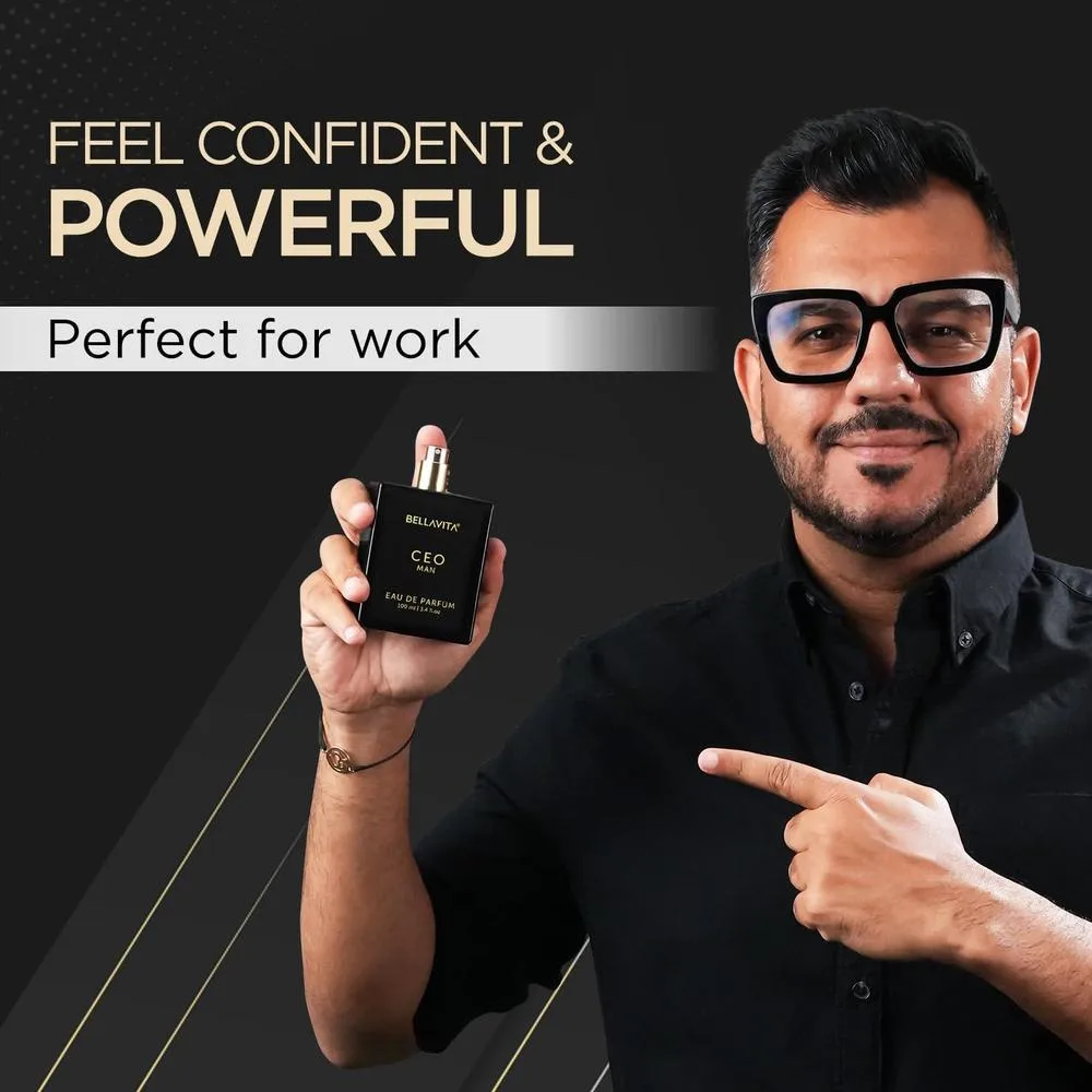 CEO MAN Perfume para hombre, Eau de Parfum con limón, lavanda, tonka y madera de agarre, vegano y libre de crueldad