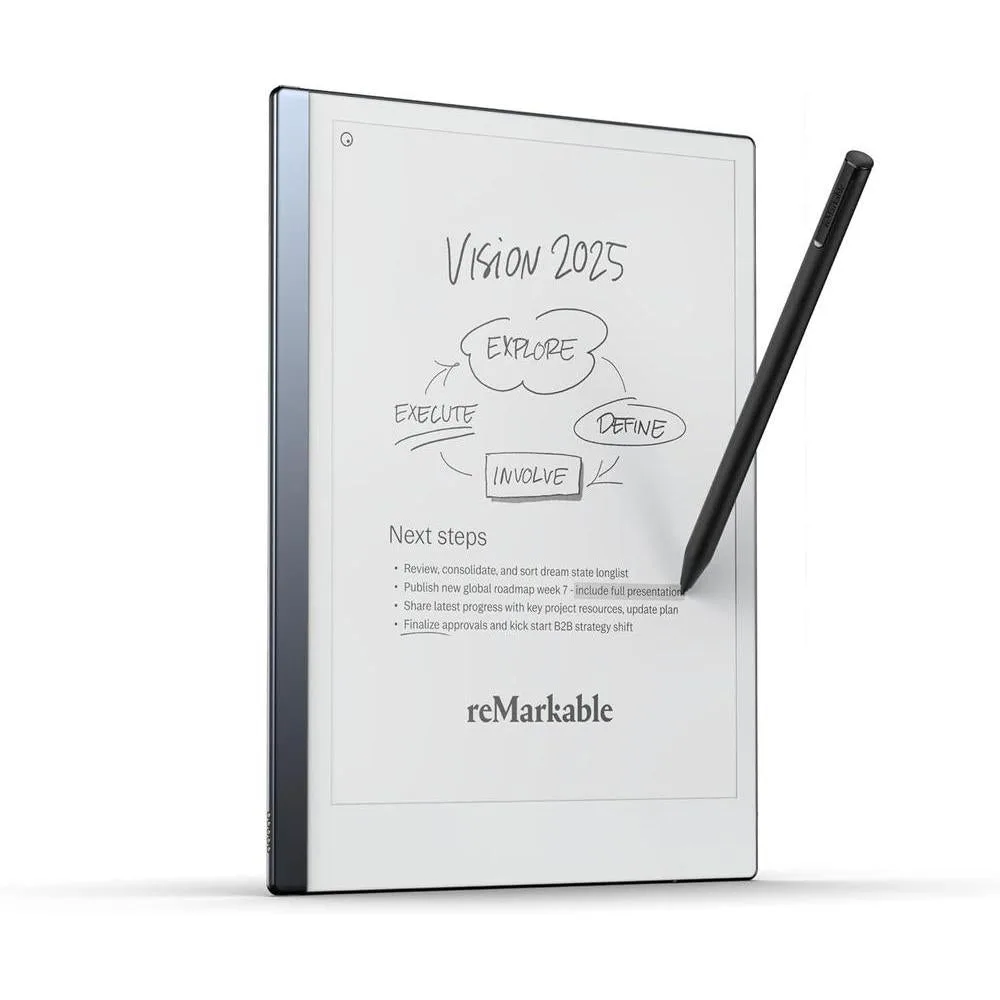 reMarkable Starter Bundle – reMarkable 2 is The Original Paper Tablet | Includes Black and White 10.3” Writing Tablet, Marker Plus Pen with Built-in Eraser