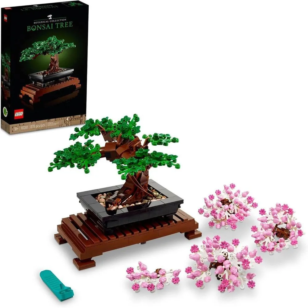 LEGO Icons Bonsai Tree Building Set - Artificial Bonsai Tree Plants for Home Decor, Adults Ages 18+ - Faux, Fake Plants for Table, Desk, Office - Birthday Gift for Men & Women - 10281