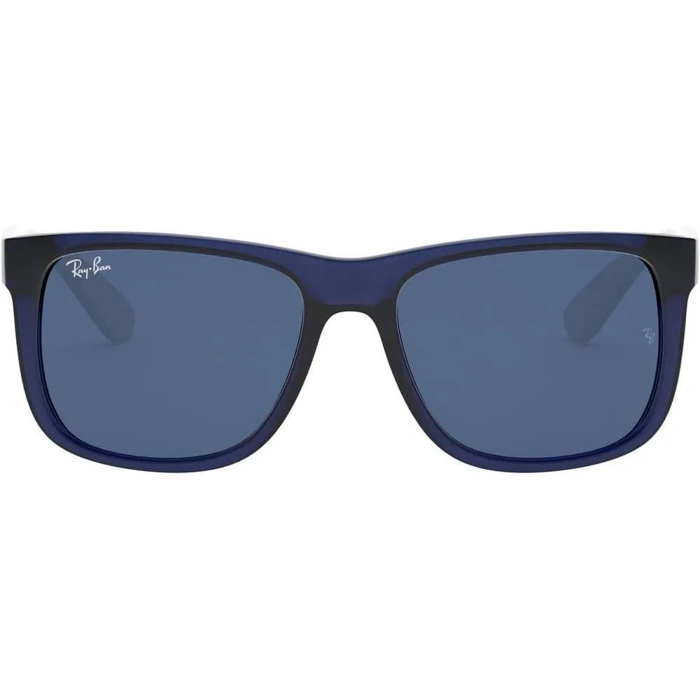 Gafas de sol rectangulares Ray-Ban RB4165 Justin con protección UV, ideal para caras estrechas a medias, incluye funda y paño