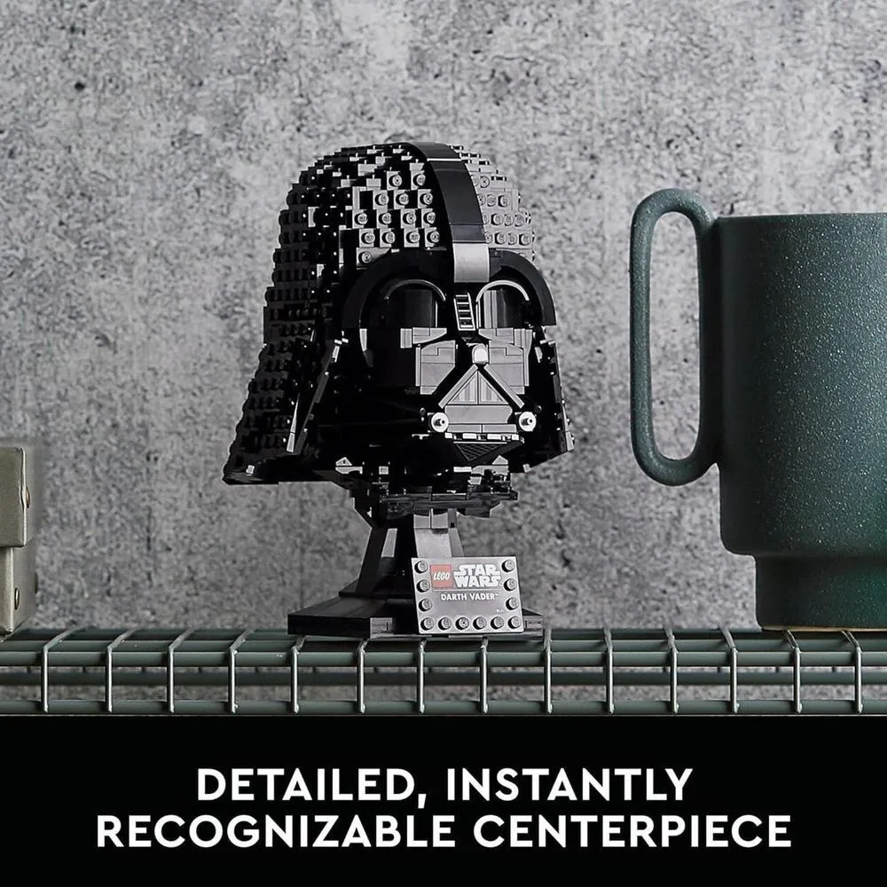 LEGO Star Wars Juego de Construcción de Casco de Darth Vader, Modelo para Adultos, Decoración Coleccionable