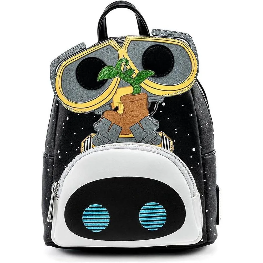 Loungefly POP Disney Pixar Wall-E Eve Earth Day, bolsa de hombro con correa doble para mujer, diseño multicolor vibrante