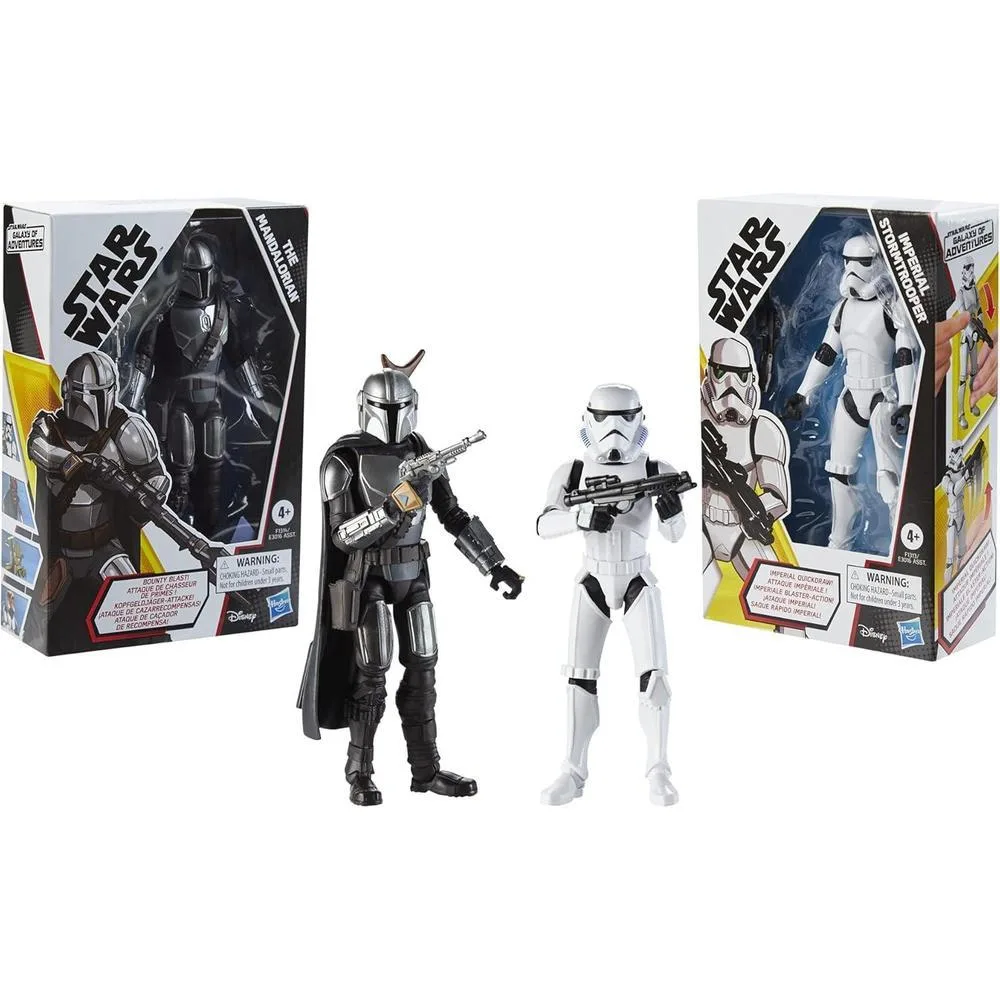 STAR WARS Galaxy of Adventures The Mandalorian con Figuras y Accesorios Divertidos, Juguetes para Niños de 4 Años en Adelante