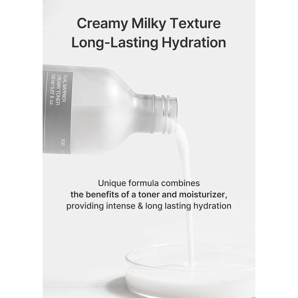 Celimax Tónico Cremoso de Doble Barrera con Ceramidas y Péptidos, Libre de Aceite y Alcohol, Hidratante y Astringente Facial