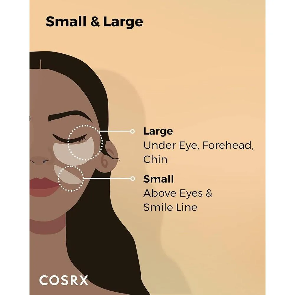 COSRX Parche avanzado para ojos de hidrogel de caracol, tratamiento hidratante, anti-hinchazón, sin parabenos