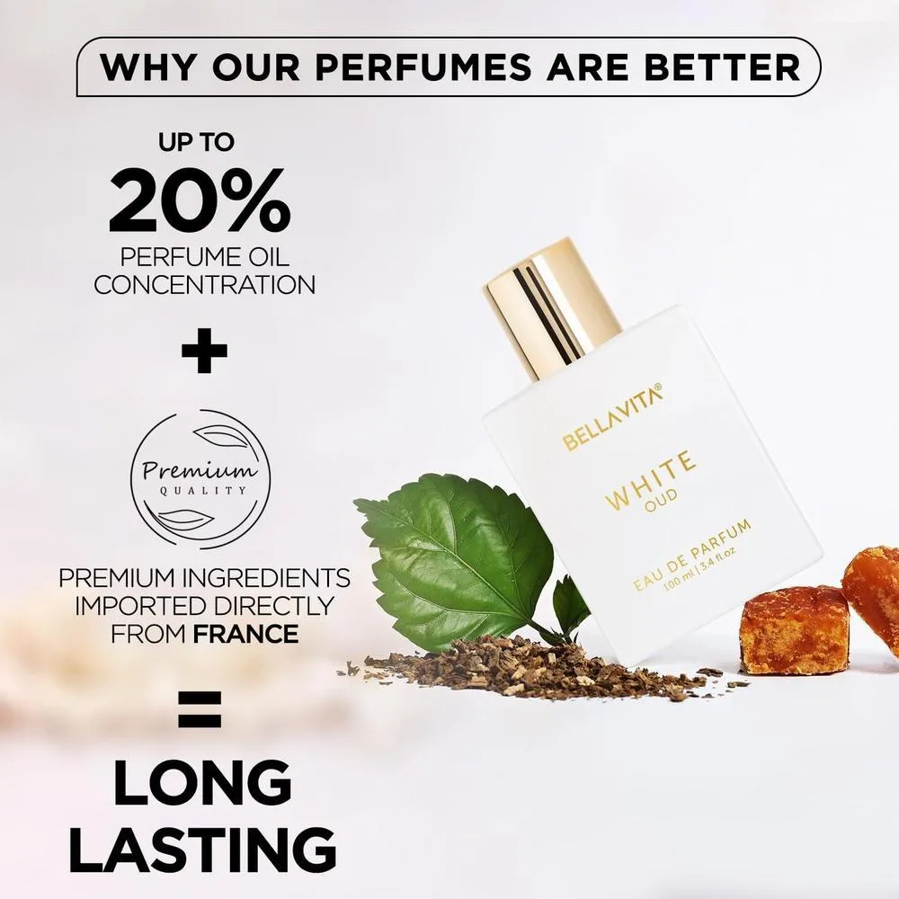 Bellavita Luxury White Oud Perfume for Women and Men