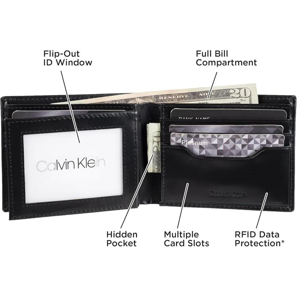 Sets de Billetera y Tarjetero Minimalista de Calvin Klein para Hombre con Tecnología RFID