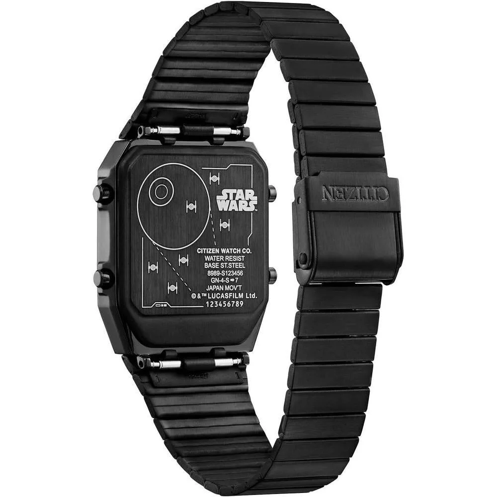 Citizen Reloj de cuarzo Star Wars ANI-Digi, estilo único con alarma y tiempo dual, resistente al agua hasta 30 metros