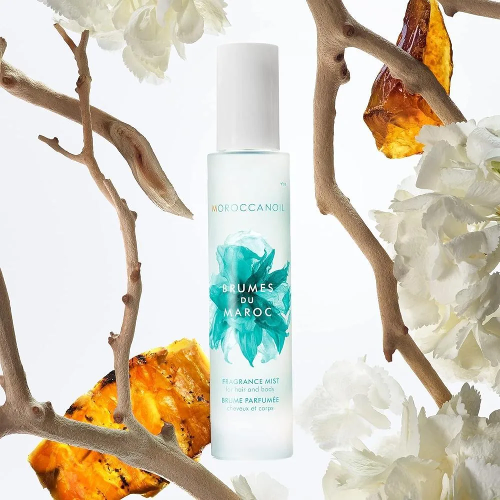 Mist Fragancia Moroccanoil para cabello y cuerpo, con aceite de argán y vitamina E, aroma ámbar y floral dulce