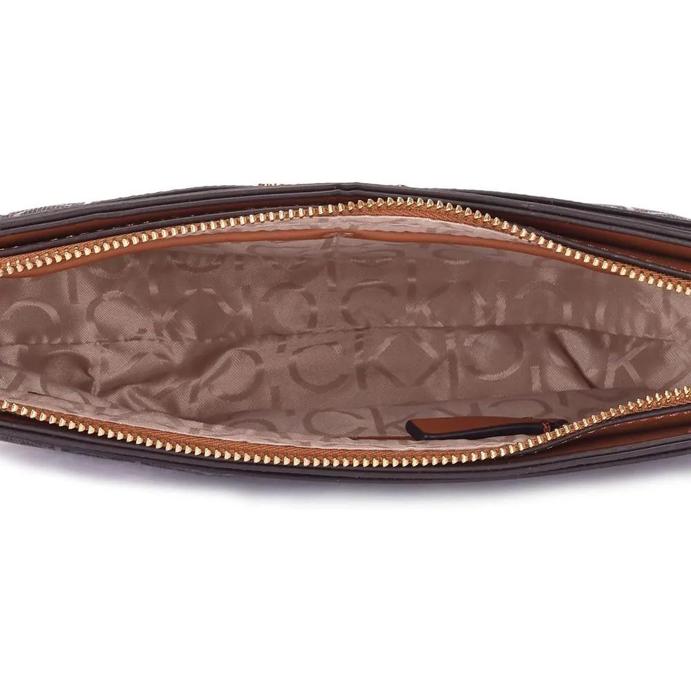 Bolso de hombro Calvin Klein para mujer, modelo Lucy de triple compartimento, con cierre de cremallera