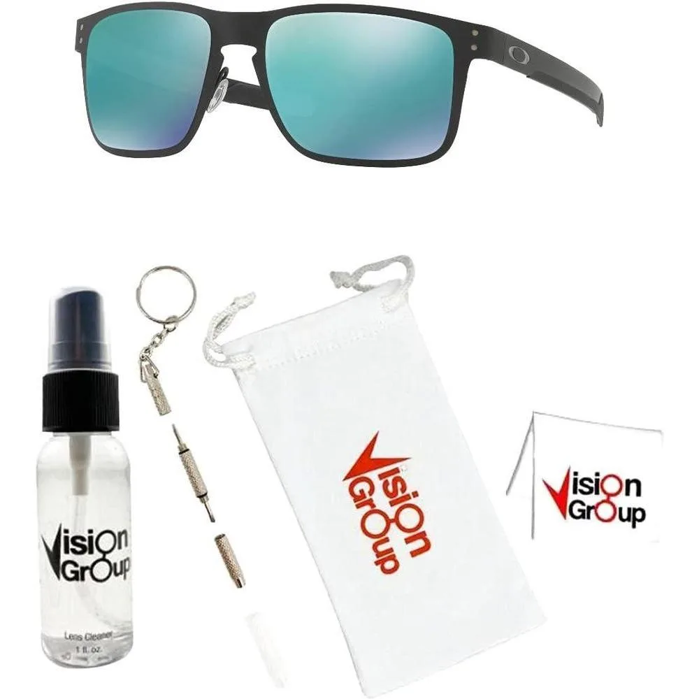 Oakley OO4123 Holbrook - Elegantes gafas de sol metálicas con protección UVA, UVB, UVC y accesorios de Vision Group
