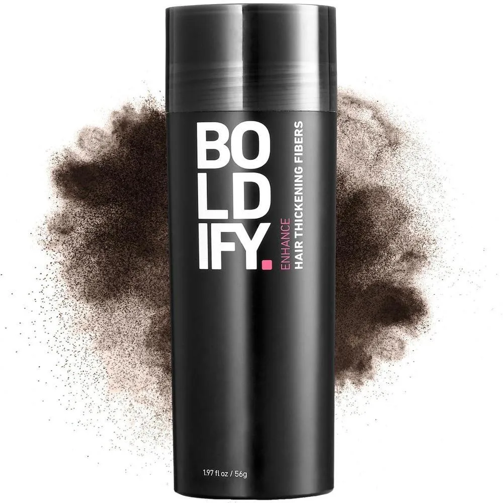 Fibras capilares Boldify marrón oscuro para cabello fino, oculta pérdida de cabello y engruesa en segundos, para mujeres y hombres