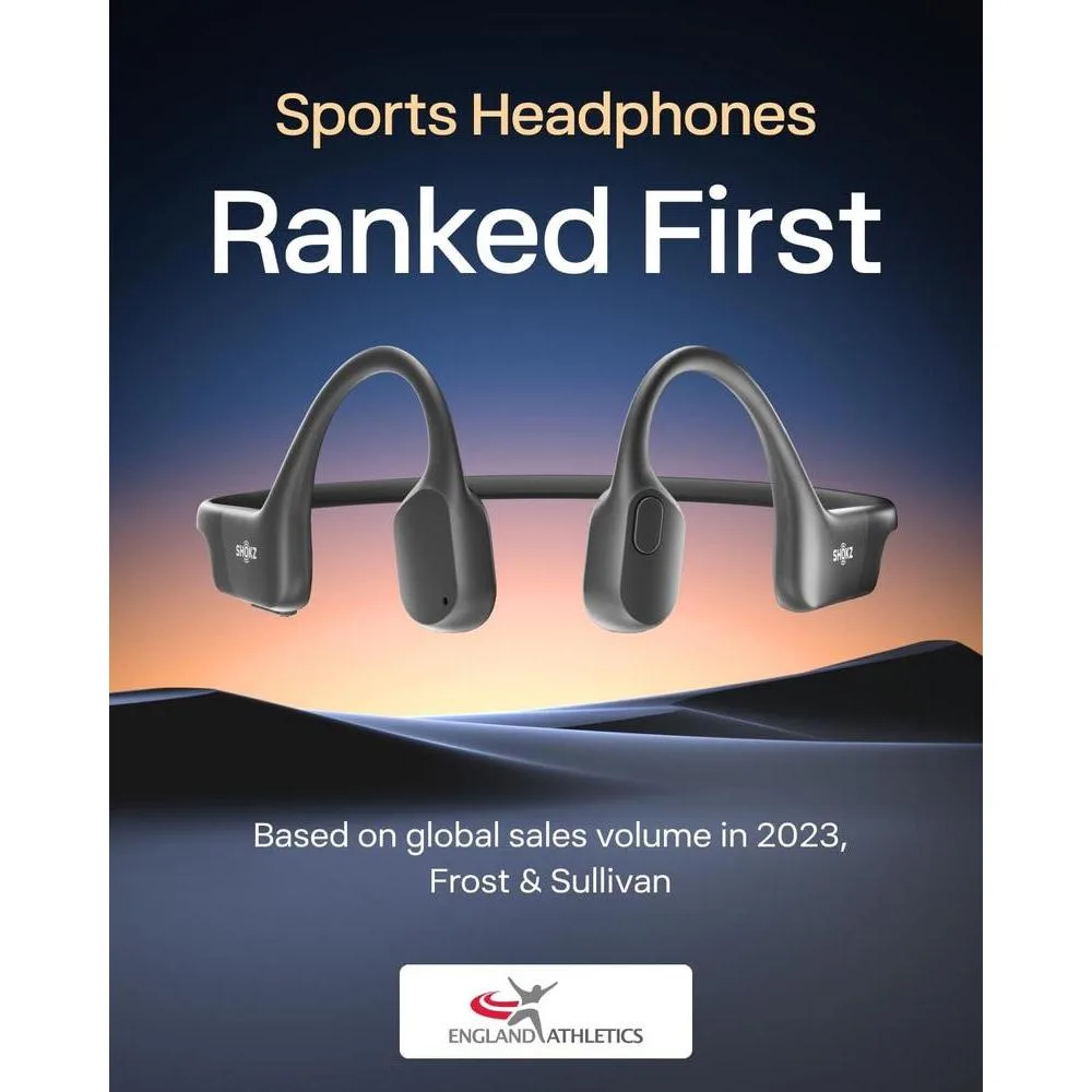 Shokz OpenRun Mini, Audífonos Deportivos Bluetooth De Conducción Ósea, Impermeables Con Micrófono Y Diadema, 26g