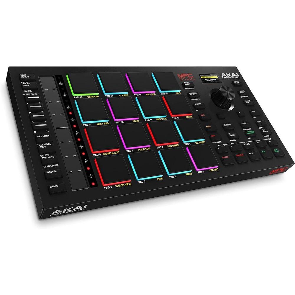 Akai Professional MPC Studio MIDI Controller Beat Maker with 16 Velocity Sensitive RGB Pads, Full MPC 2 Software, assignable Touch Strip & LCD Display