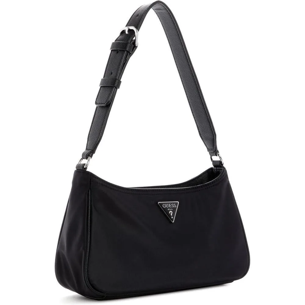 Bolso de Hombro GUESS Little Bay para Mujer, Nailon, Cremallera, Herrajes Dorados