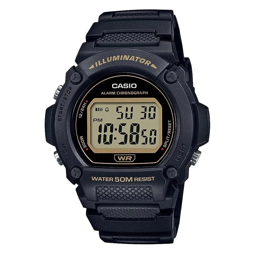 Casio W219H Series | Men’s Digital Watch | 50M WR | LED Illuminator | 100 SEC Chronograph | 1/100 SEC Stopwatch | Daily Alarm | Hourly Time Signal | Auto Calendar | 7 Year Battery