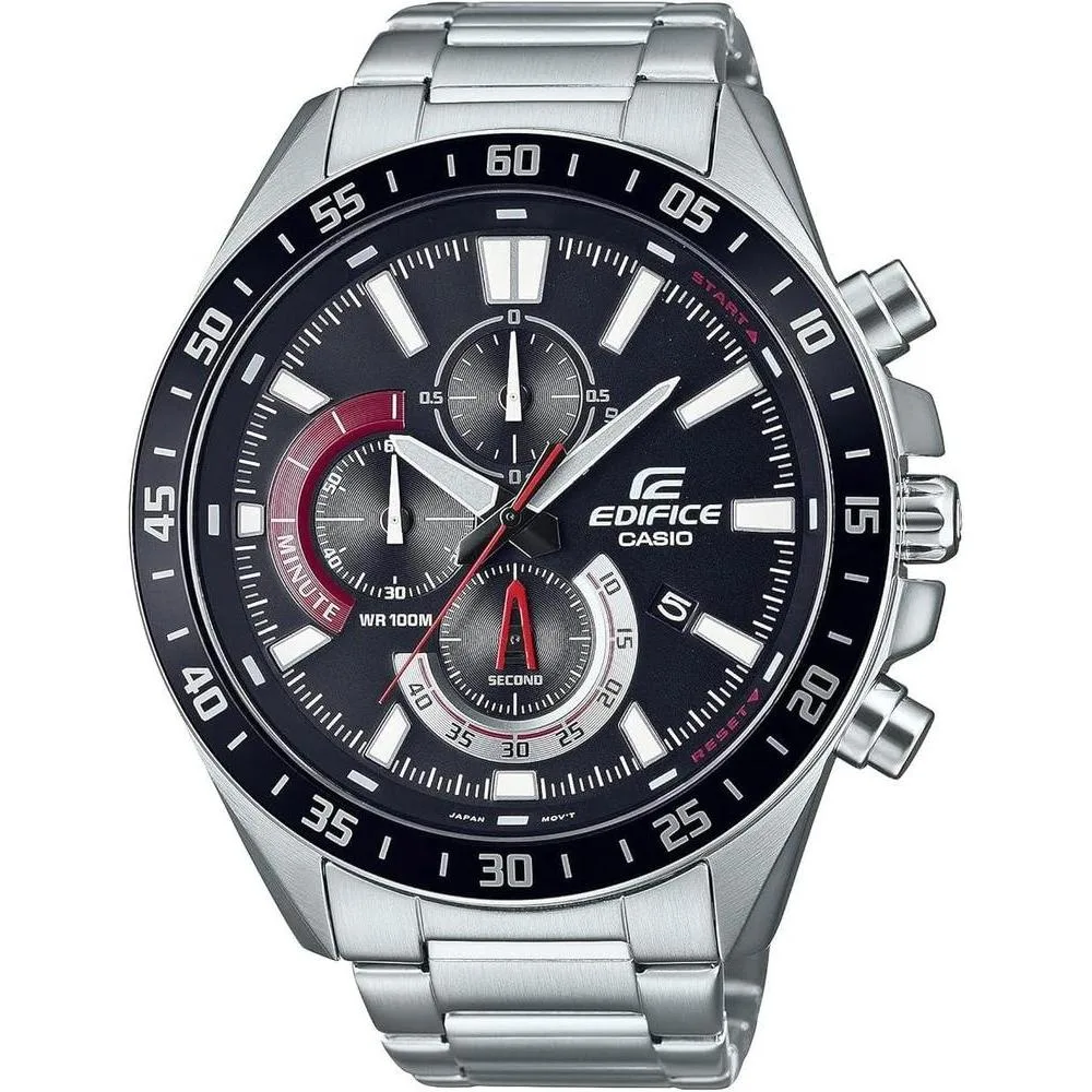 Casio Men's Quartz Watch with Stainless Steel Strap, TBA, 22 (Model: EFV620D-1A4V), Silver-Tone