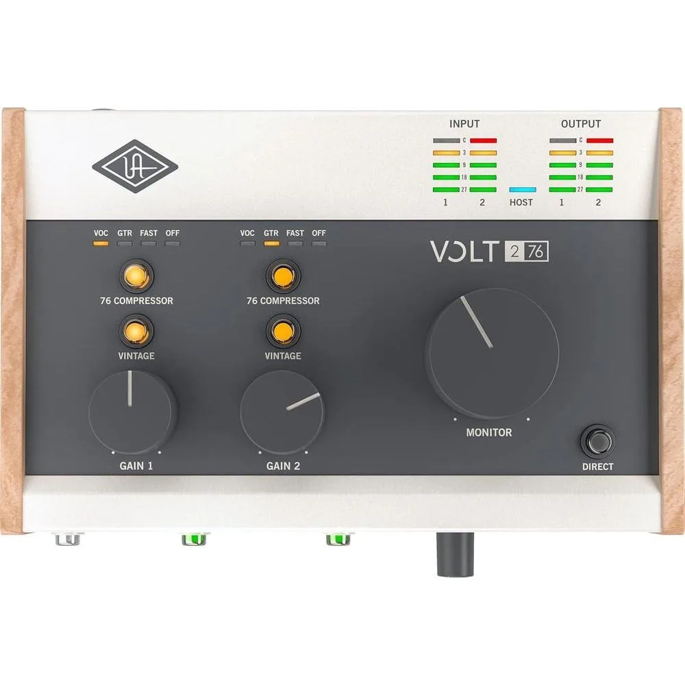 Universal Audio Volt 276 - Interfaz de audio USB con 2 canales, preamplificador vintage y compresor 76, compatible con PC y Mac.