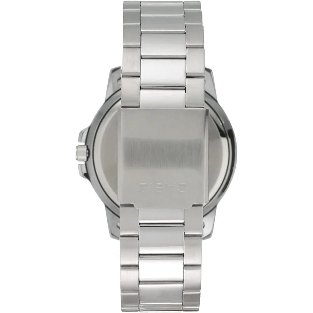 Casio reloj de acero inoxidable estilo buceador para hombre, resistente al agua, con correa de resina y movimiento de cuarzo