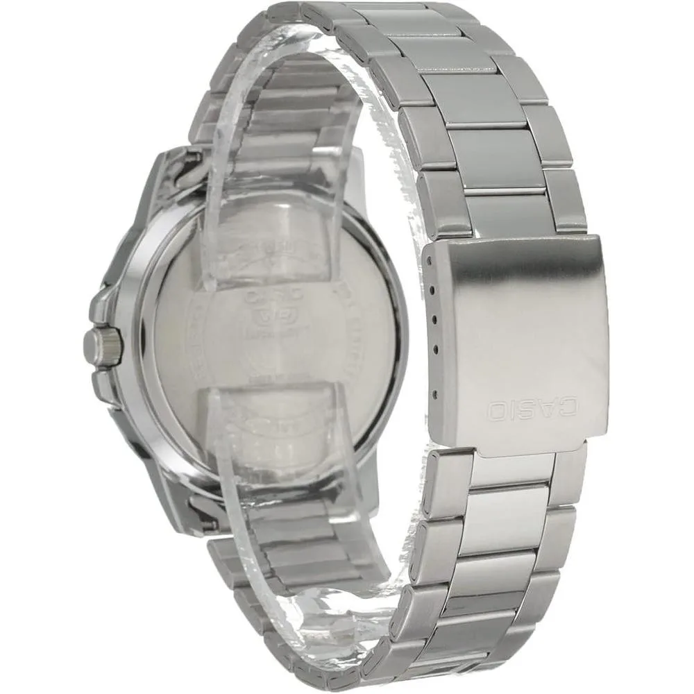 Casio reloj de acero inoxidable estilo buceador para hombre, resistente al agua, con correa de resina y movimiento de cuarzo