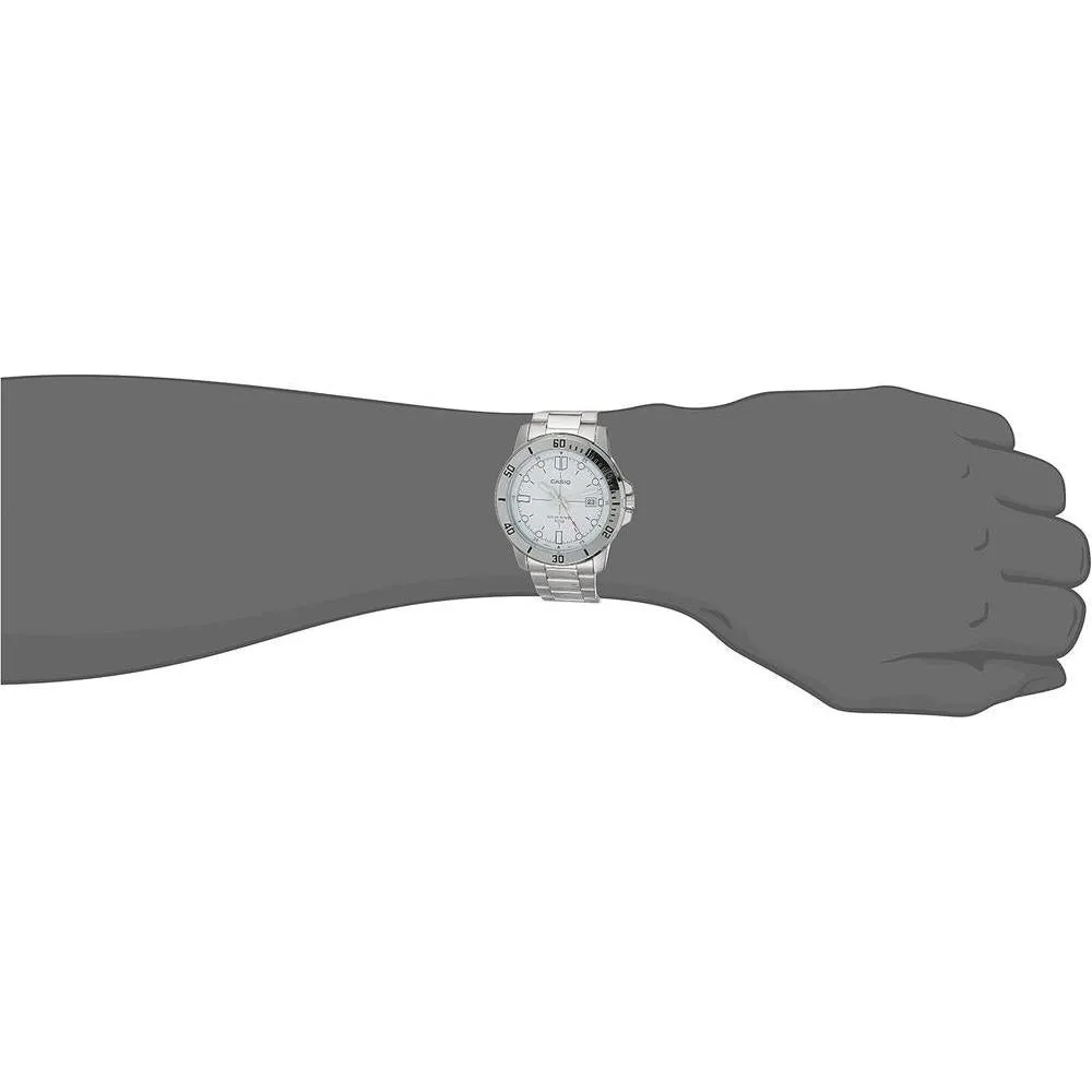 Casio reloj de acero inoxidable estilo buceador para hombre, resistente al agua, con correa de resina y movimiento de cuarzo